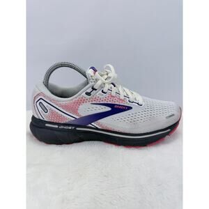 Brooks Ghost 14 White Purple Coral Womens Running Shoes Size 7.5